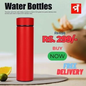 Water Bottle, Smart LED Display Temperature Bottle Vacuum Flask Stainless Steel/Travel, Fitness, Sports, Gym, (Black, 500ml), Hot & Cold Insulted Water Bottle